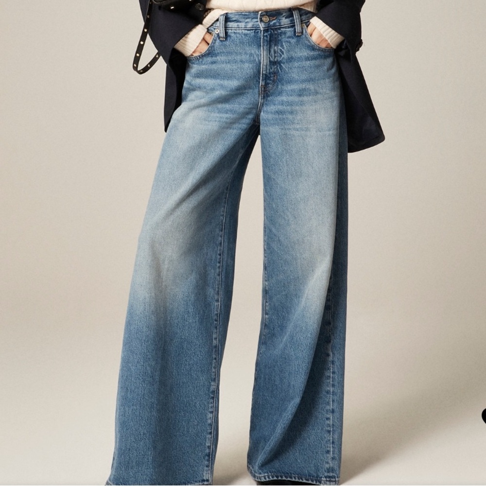 J.Crew Mid-rise Superwide leg jeans- 30